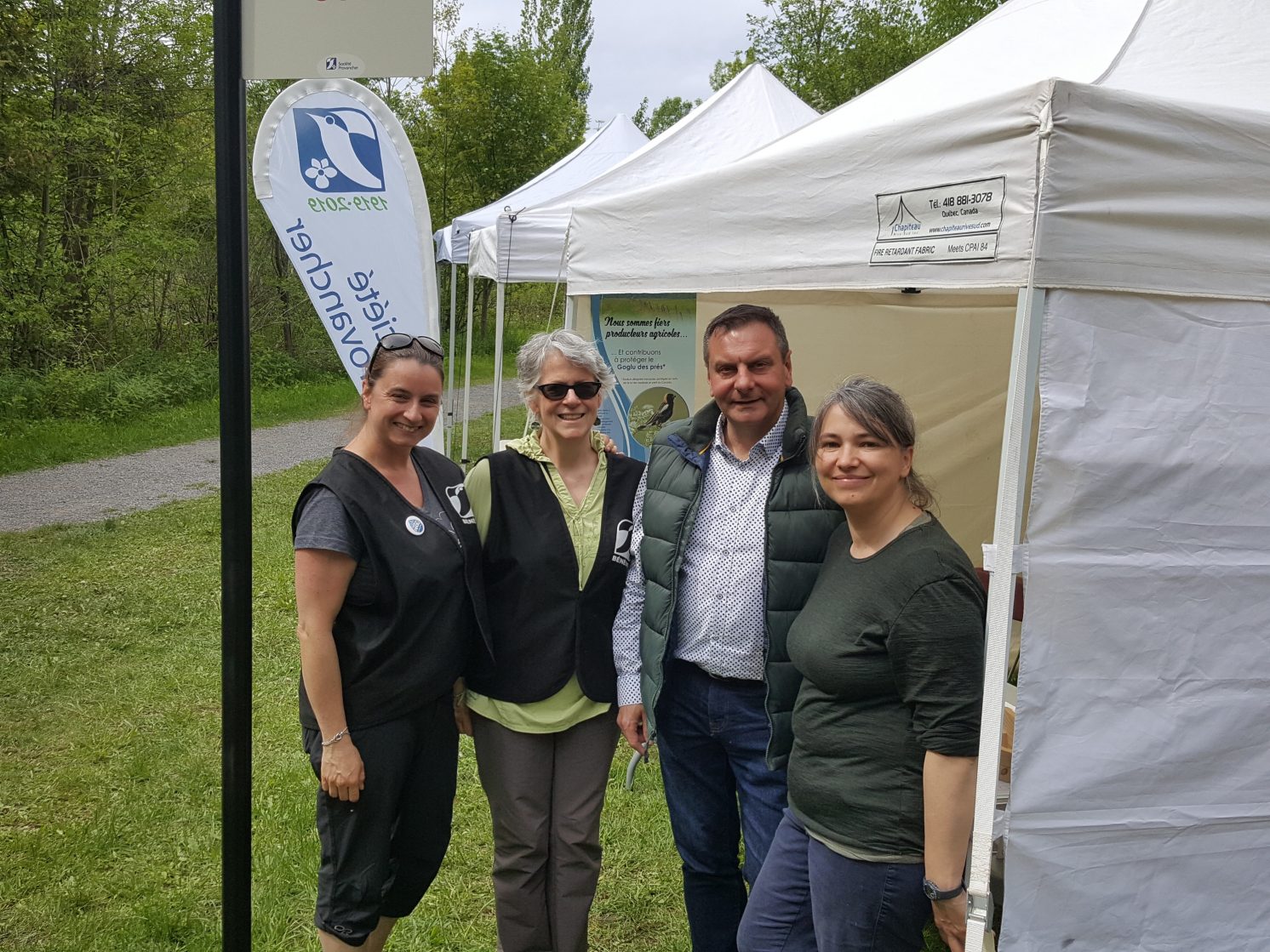 Visite du député de Portneuf, M. Vincent Caron, lors de la Fête des voisins "Charmants voisins", le 8 juin 2019 à la Réserve naturelle du Marais-Léon-Provancher.