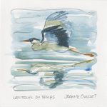 Lenteur du temps! Un grand héron se réflétant dans l'eau vole alègrement. L'artiste-peintre et autrice anime un atelier d'aquarelle à la réserve naturelle du Marais-Léon-Provancher, le 26 septembre 2020.