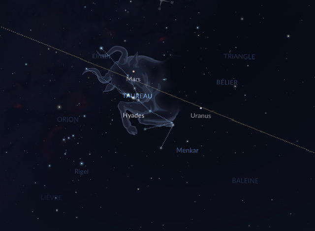 Constellation du Taureau Crédit photo: Sky Tonight